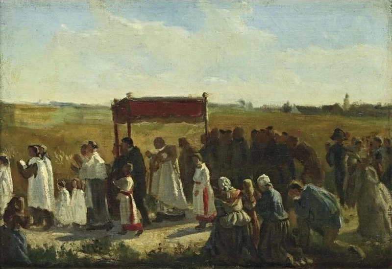 Studio per La benedizione del grano nell'Artois